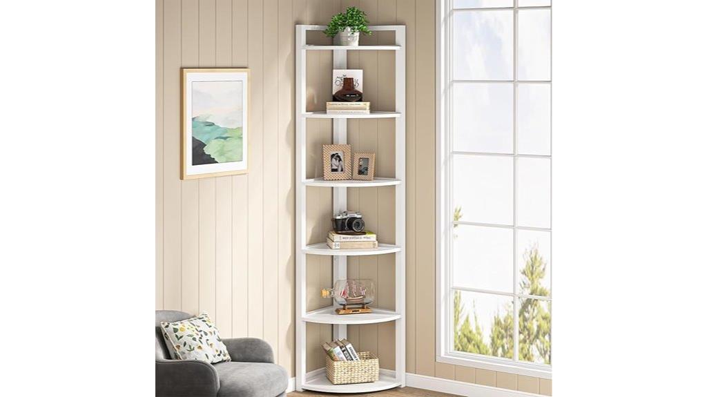 tall 6 tier corner shelf