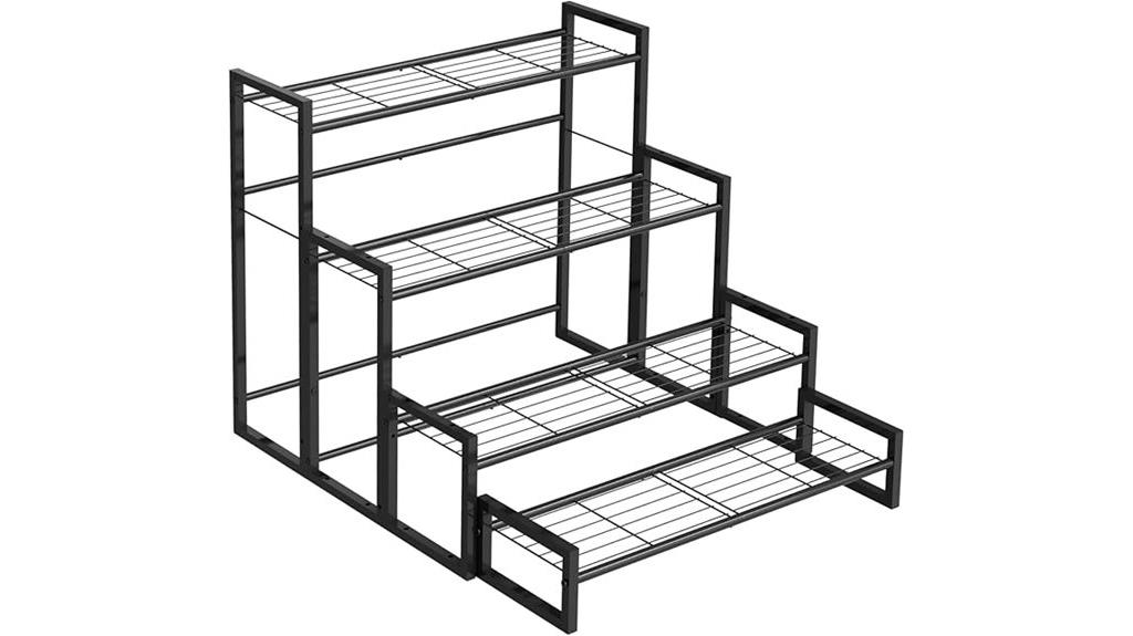tall four tier plant shelf