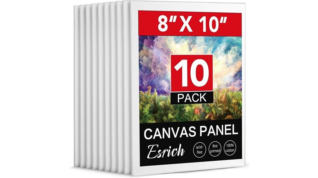 ten pack canvas boards