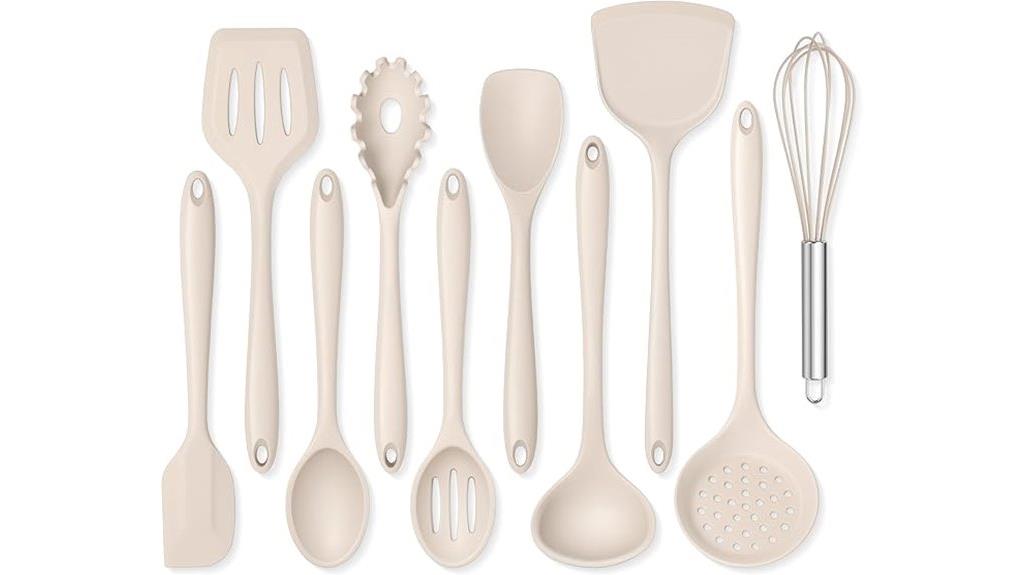 ten piece silicone utensil set