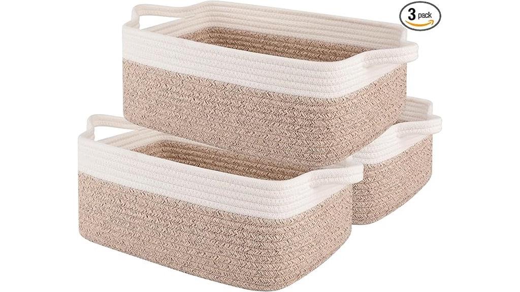 three basket storage set