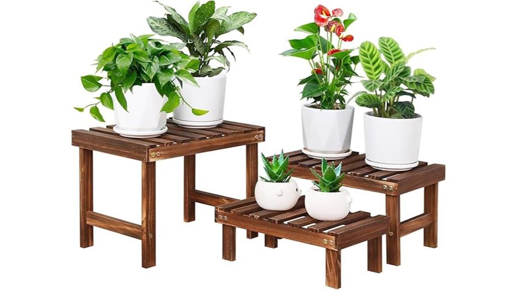 three tier indoor outdoor plant stand