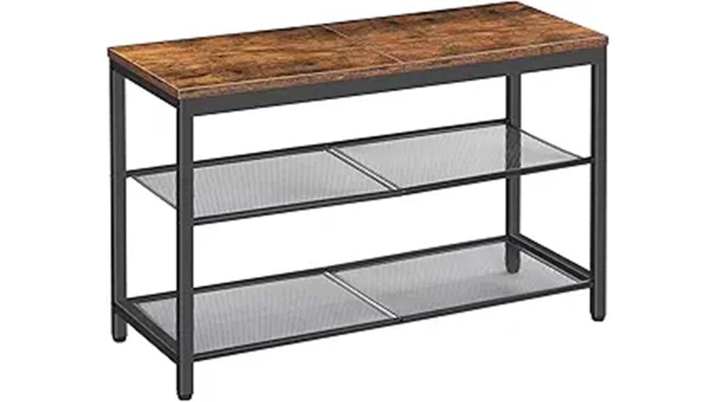three tier mesh shoe storage