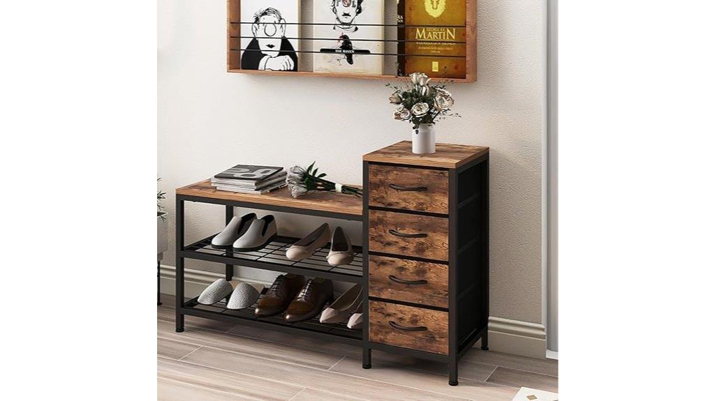 three tier shoe storage