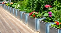 top galvanized steel planters