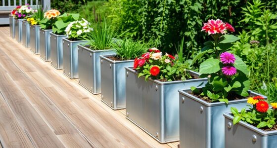 top galvanized steel planters