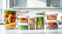 top glass food storage sets