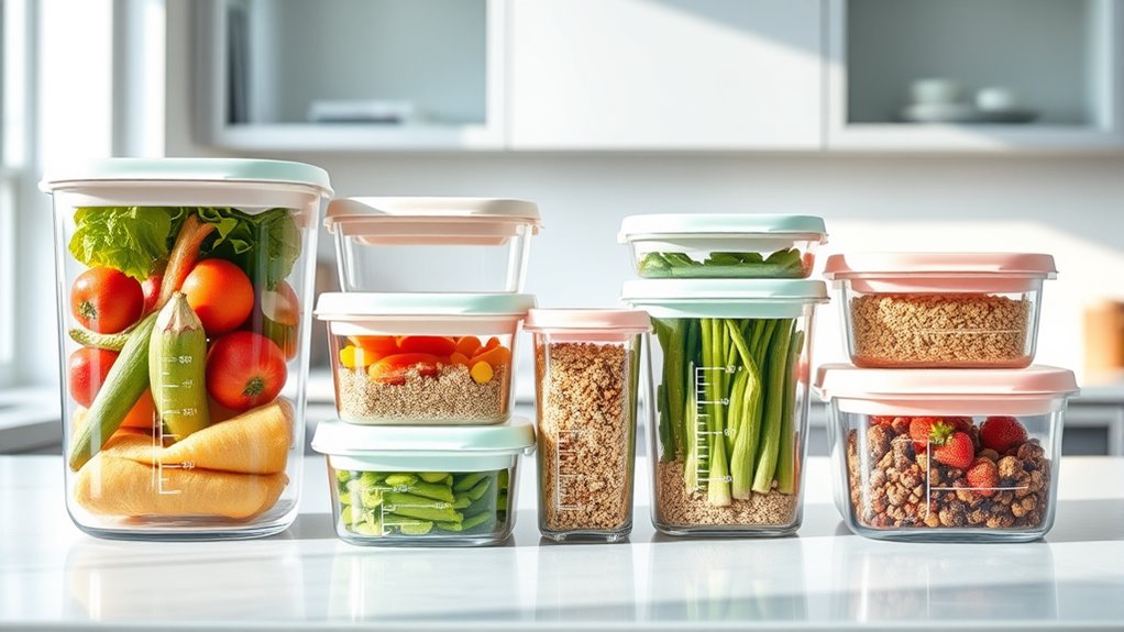 top glass food storage sets