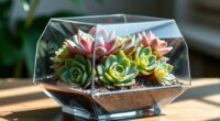 top glass succulent terrariums