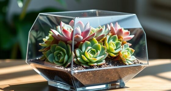 top glass succulent terrariums