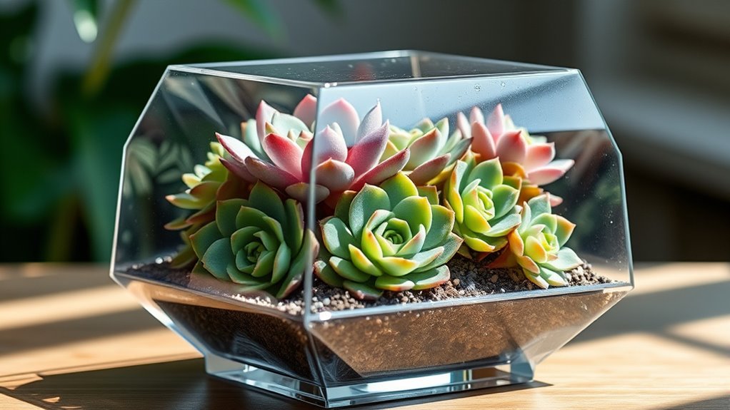 top glass succulent terrariums