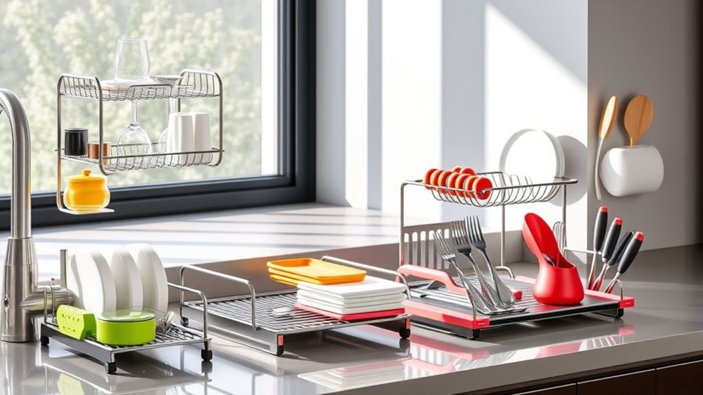 top space saving dish racks