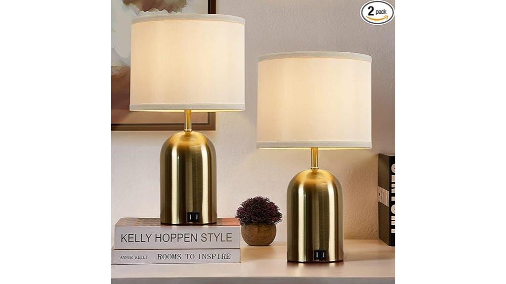 touch controlled dual lamps