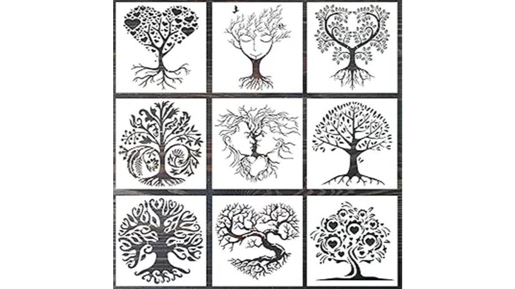 tree of life stencil set
