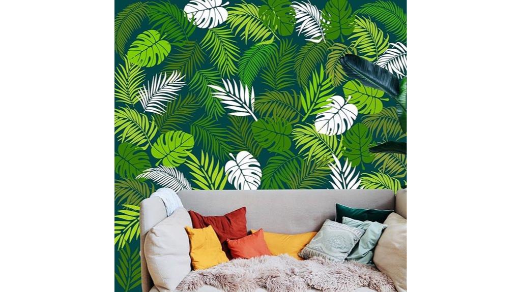 tropical fern leaf stencils