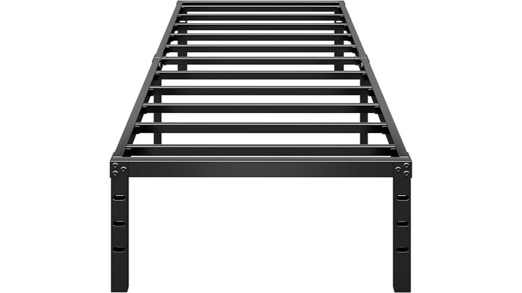 twin black metal frame