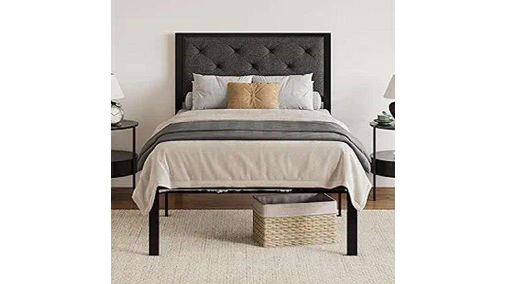 twin size metal bed