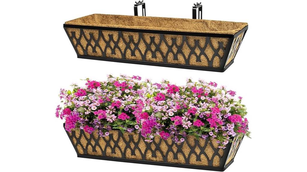 two 24 inch planter sets