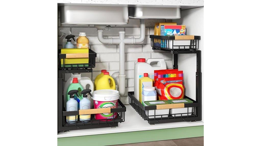 two pack under sink organizers
