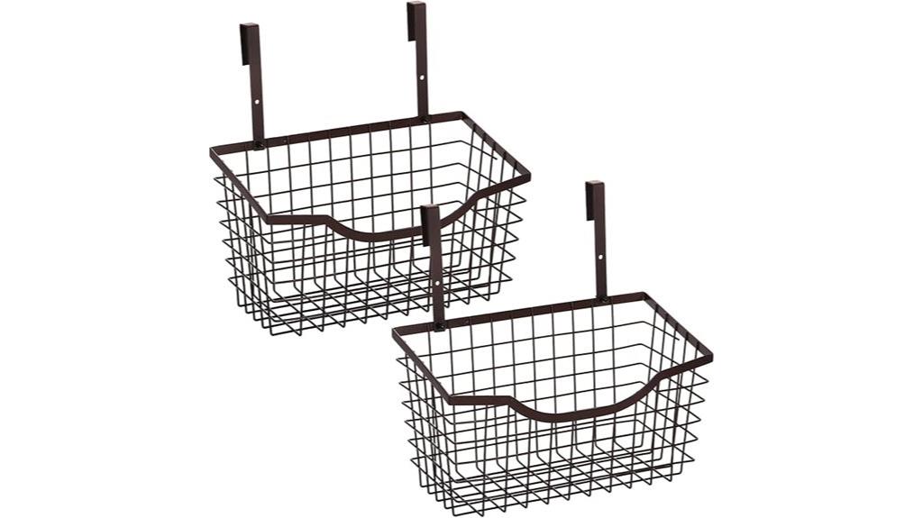 two wall mount baskets