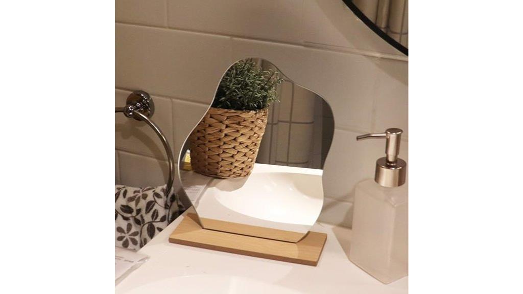 unique cloud shaped wooden mirror