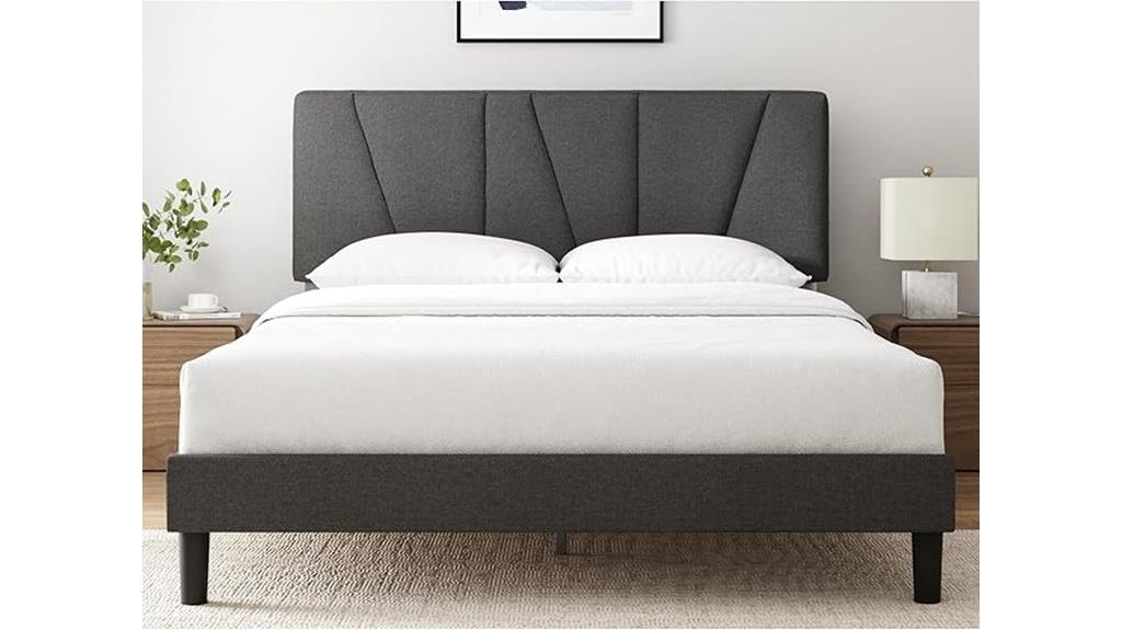 upholstered queen bed frame
