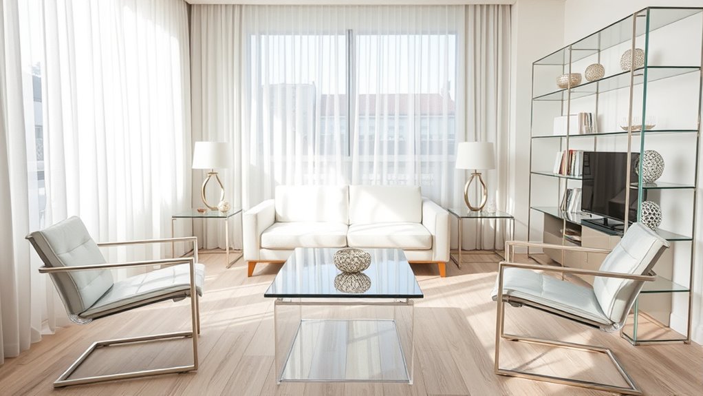 use light transparent furniture