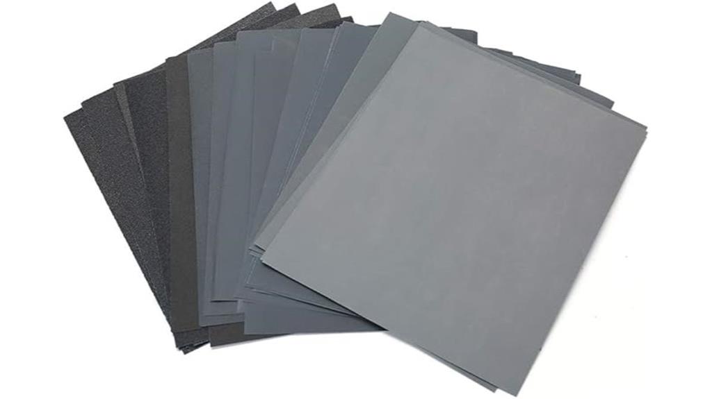 varied grit sandpaper set