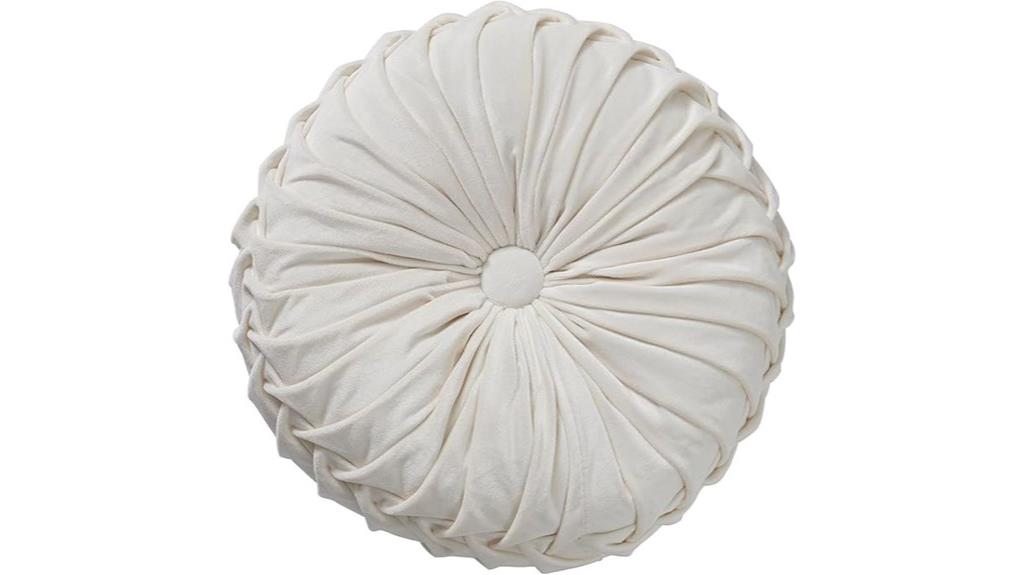 velvet round decorative pillow