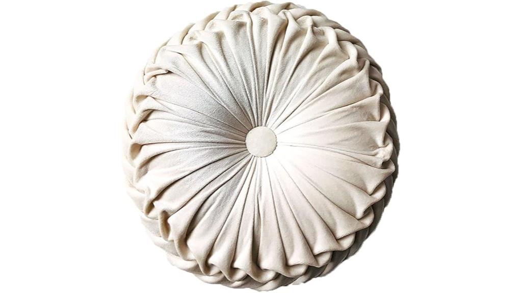 velvet round home pillow