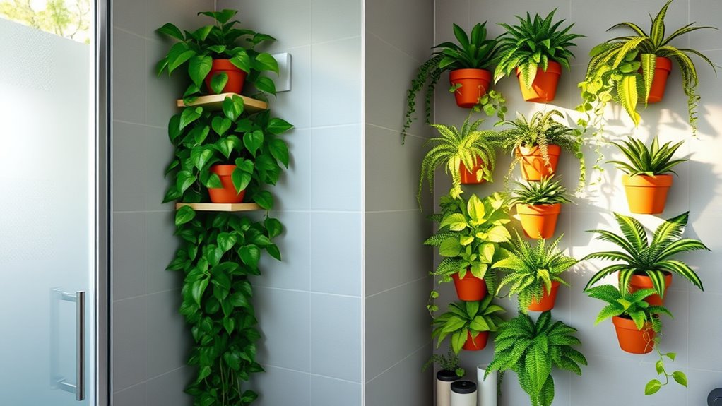 vertical corner plant arrangements