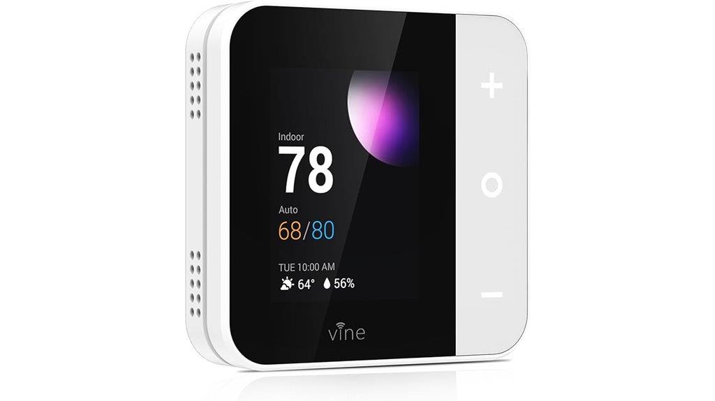 vine touchscreen thermostat display