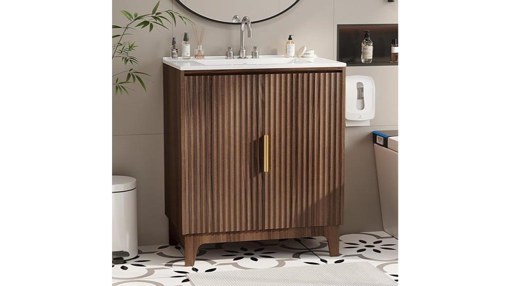 vingli fluted ceramic vanity