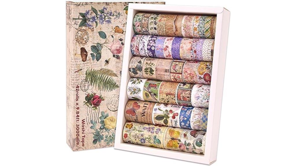 vintage floral washi tapes