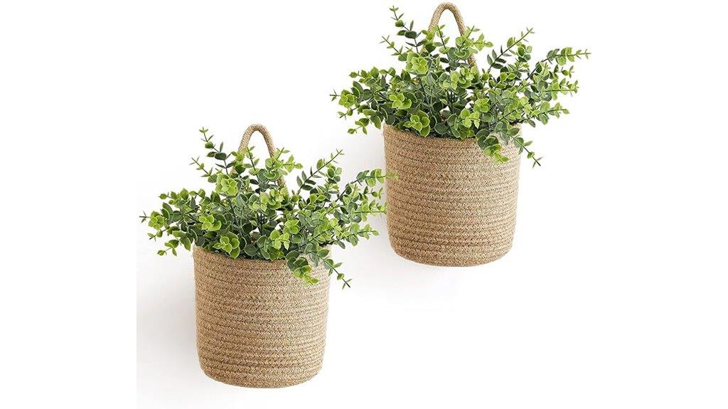 wall hanging rope basket