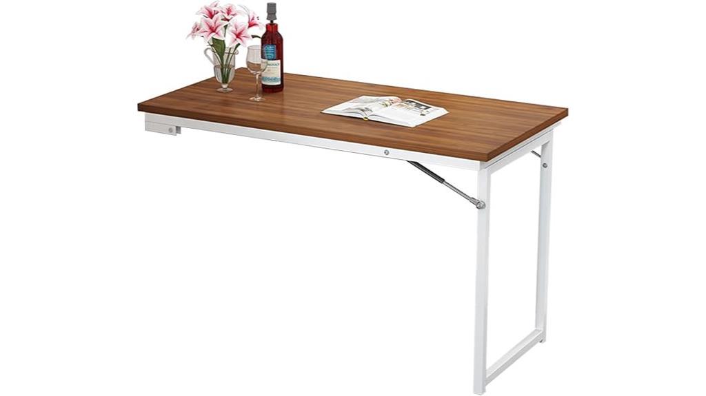 wall mounted folding wooden table