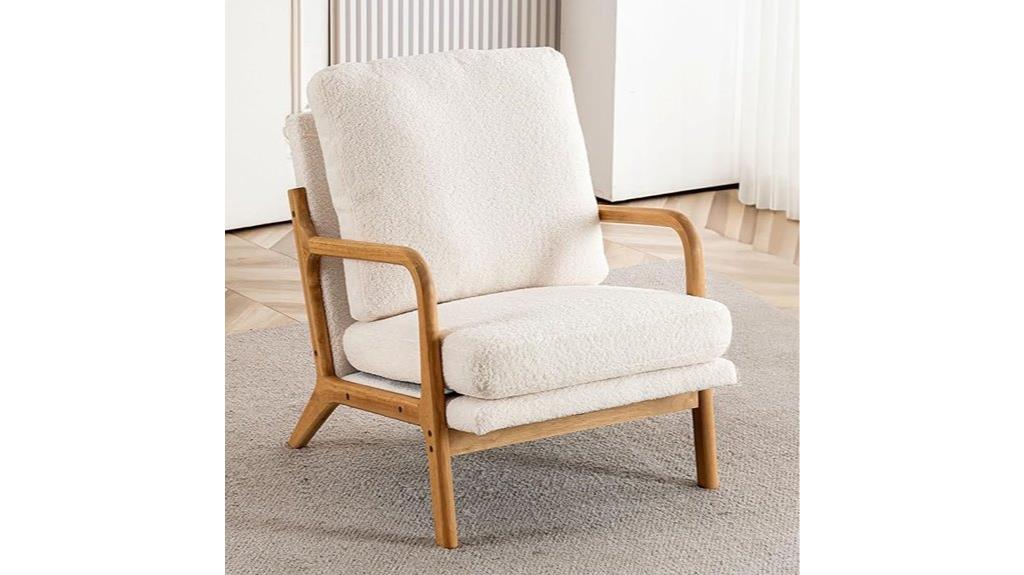 warm sherpa living room chair