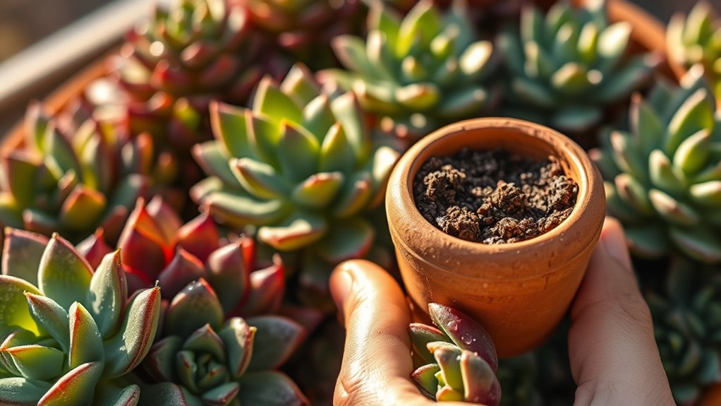 water dry soil carefully