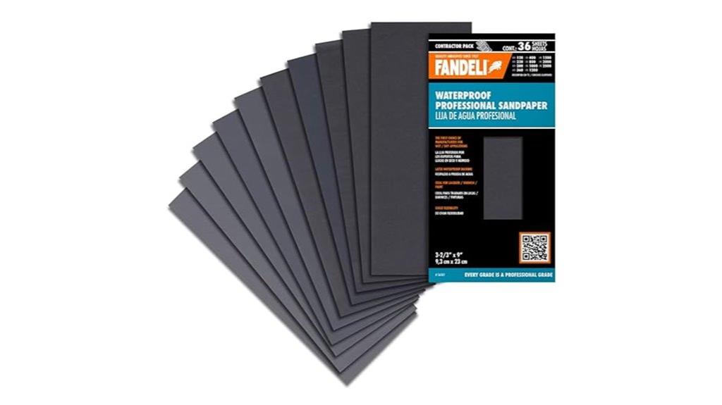 waterproof sandpaper assortment