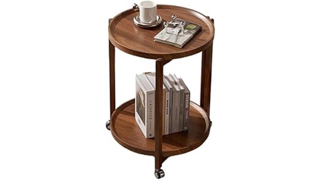 wheeled farmhouse round table