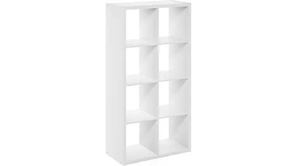 white 8 cube storage organizer