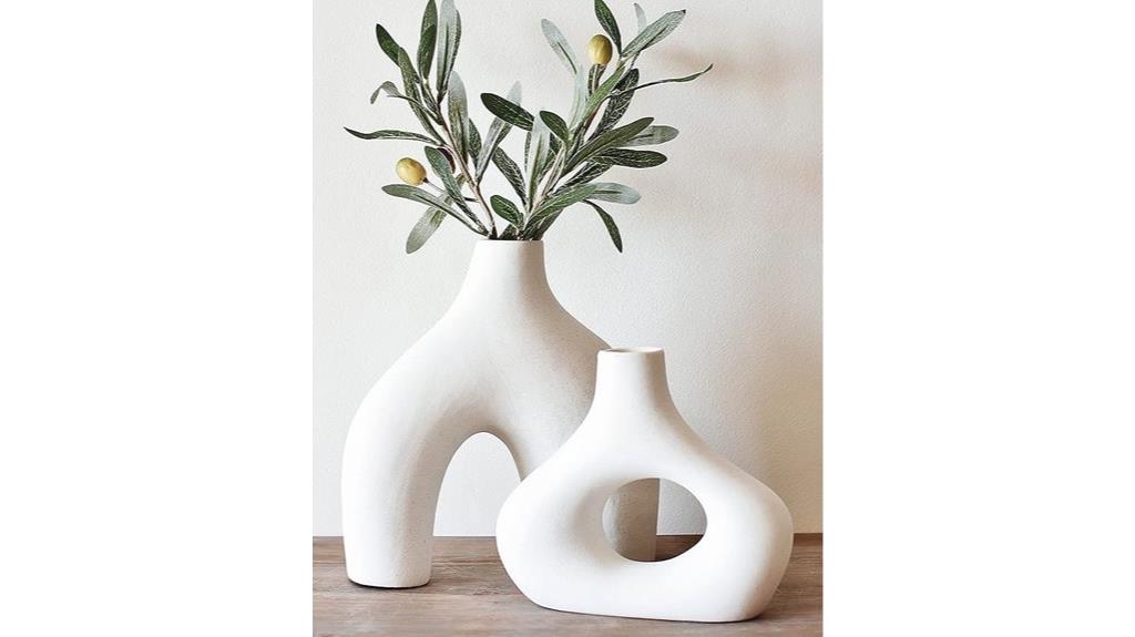 white ceramic carrot vases