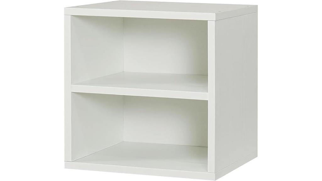 white washed cube organizer