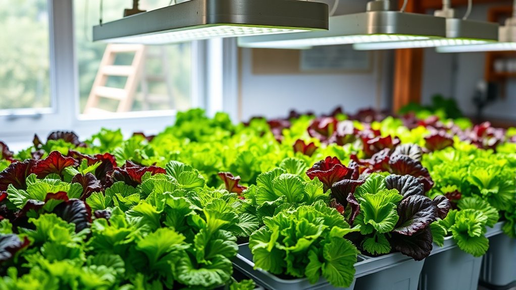 winter indoor salad gardening
