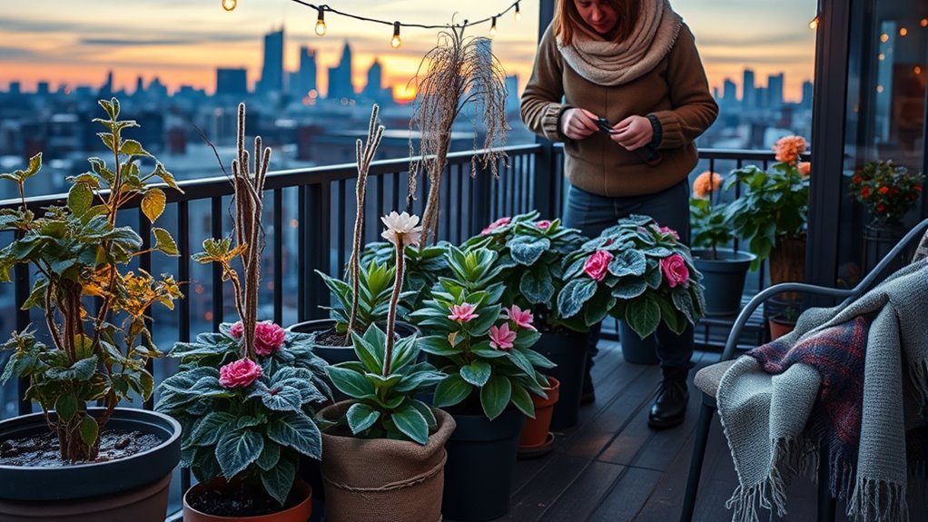 winterize your balcony plants