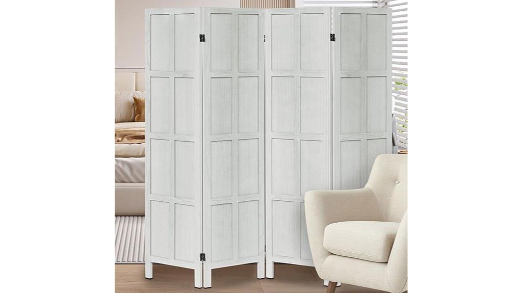 wooden bedroom privacy screen