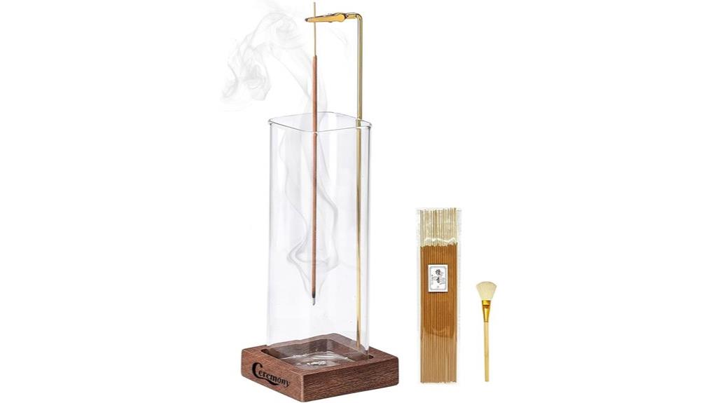 wooden incense holder set