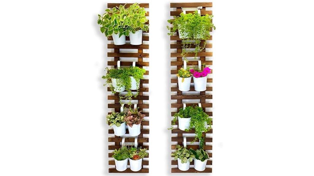 wooden indoor outdoor planter set