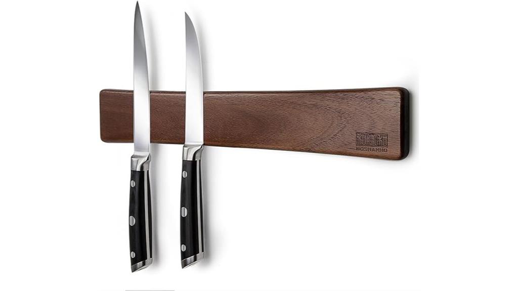 wooden magnetic knife holder