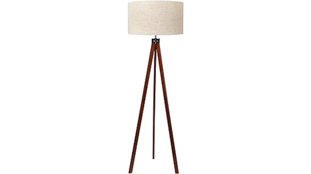 wooden tripod floor lamp